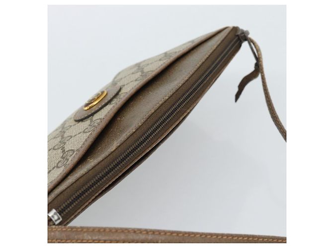 GUCCI GG Supreme Schultertasche PVC Beige Gold 904 02 020 Auth 184952 Golden - Ansicht 6
