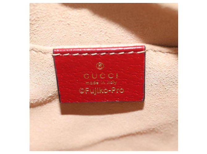 Borsa GUCCI Collaborazione Doraemon Micro GG Supreme PVC Beige 647784 Auth 184387M D'oro - vista 20