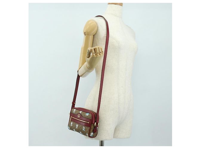 Borsa GUCCI Collaborazione Doraemon Micro GG Supreme PVC Beige 647784 Auth 184387M D'oro - vista 27