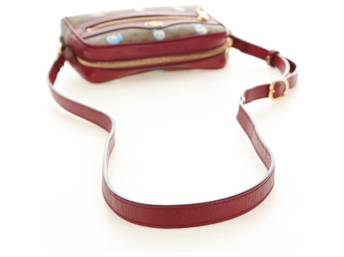 Borsa GUCCI Collaborazione Doraemon Micro GG Supreme PVC Beige 647784 Auth 184387M D'oro - vista 7