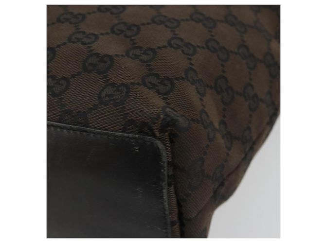 Borsa GUCCI GG Canvas Nera Oro 002 1099 Auth ka4695 Nero D'oro - vista 12
