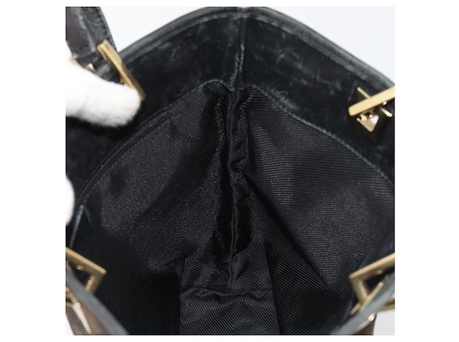 Borsa GUCCI GG Canvas Nera Oro 002 1099 Auth ka4695 Nero D'oro - vista 17