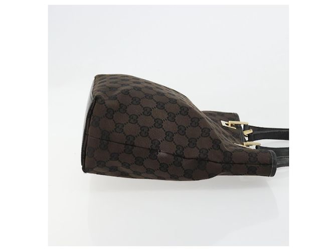 Borsa GUCCI GG Canvas Nera Oro 002 1099 Auth ka4695 Nero D'oro - vista 4