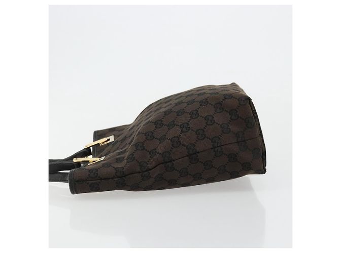 Borsa GUCCI GG Canvas Nera Oro 002 1099 Auth ka4695 Nero D'oro - vista 5