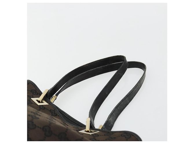 Borsa GUCCI GG Canvas Nera Oro 002 1099 Auth ka4695 Nero D'oro - vista 8