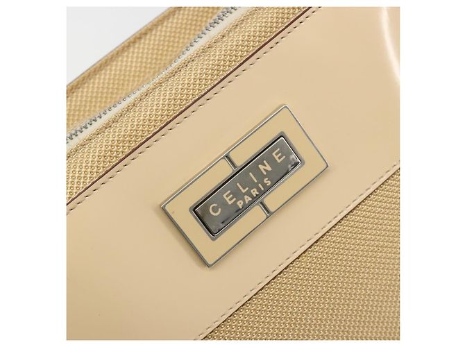 Céline CELINE Tote Bag Canvas Beige Gold CC Auth ti3959 Golden - Ansicht 15
