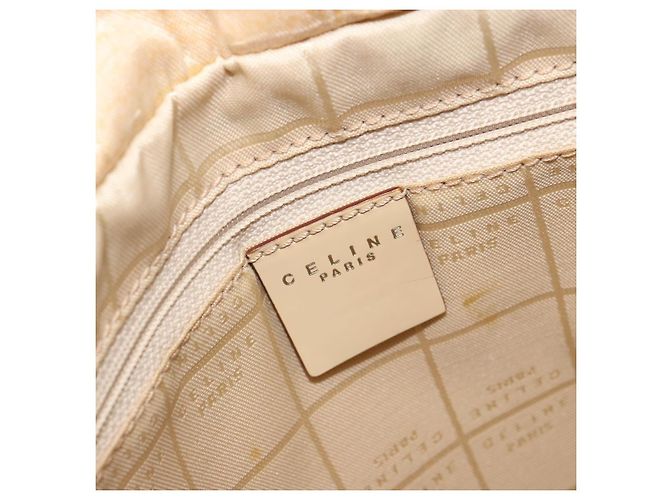 Céline CELINE Tote Bag Canvas Beige Gold CC Auth ti3959 Golden - Ansicht 17