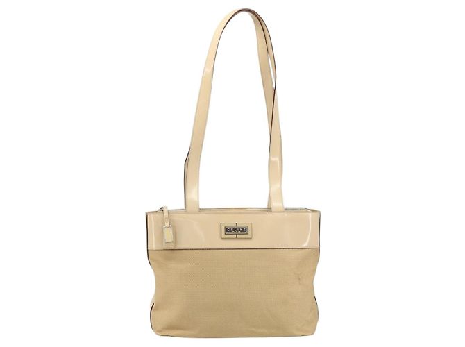 Céline CELINE Tote Bag Canvas Beige Gold CC Auth ti3959 Golden - Ansicht 2