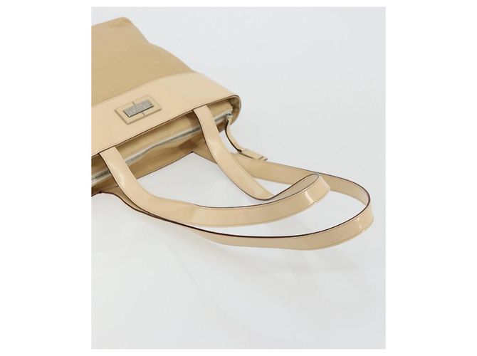 Céline CELINE Tote Bag Canvas Beige Gold CC Auth ti3959 Golden - Ansicht 7