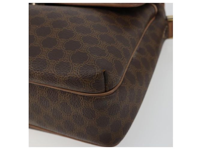 Céline Borsa a tracolla CELINE in tela Macadam PVC Pelle Marrone Oro Auth bs35574 D'oro - vista 10