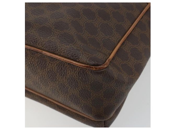 Céline Borsa a tracolla CELINE in tela Macadam PVC Pelle Marrone Oro Auth bs35574 D'oro - vista 12