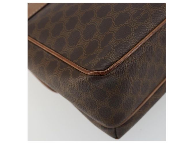Céline Borsa a tracolla CELINE in tela Macadam PVC Pelle Marrone Oro Auth bs35574 D'oro - vista 13