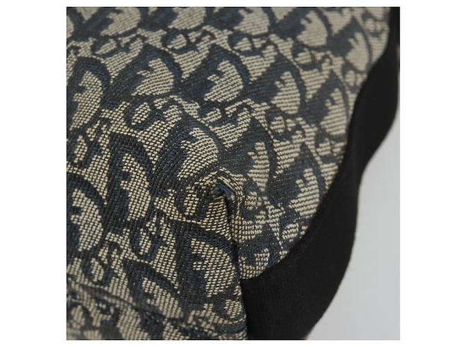 Borsa a tracolla Christian Dior Trotter Canvas Navy Silver Auth 184967A Argento Blu navy - vista 10