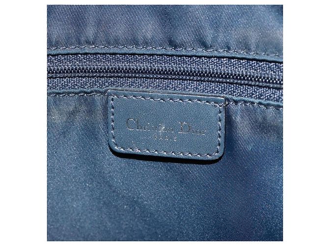 Borsa a tracolla Christian Dior Trotter Canvas Navy Silver Auth 184967A Argento Blu navy - vista 16