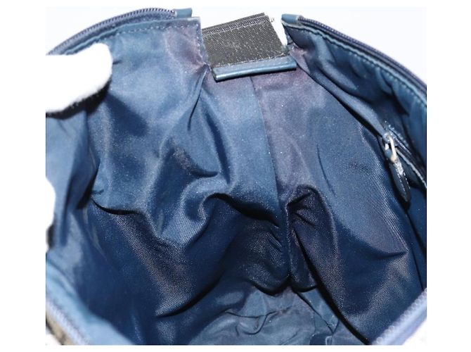 Borsa a tracolla Christian Dior Trotter Canvas Navy Silver Auth 184967A Argento Blu navy - vista 19