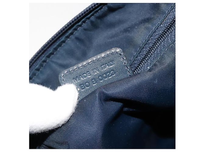 Borsa a tracolla Christian Dior Trotter Canvas Navy Silver Auth 184967A Argento Blu navy - vista 22