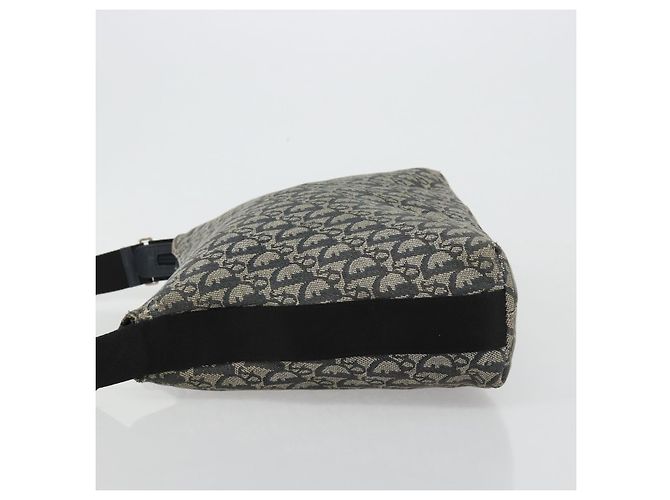 Borsa a tracolla Christian Dior Trotter Canvas Navy Silver Auth 184967A Argento Blu navy - vista 5