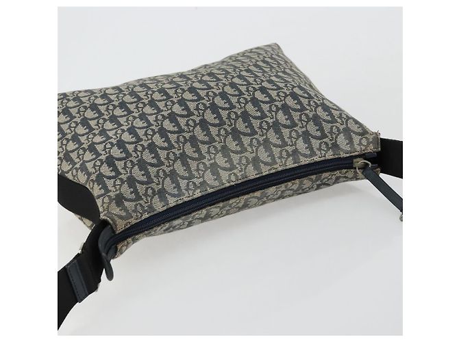 Borsa a tracolla Christian Dior Trotter Canvas Navy Silver Auth 184967A Argento Blu navy - vista 6