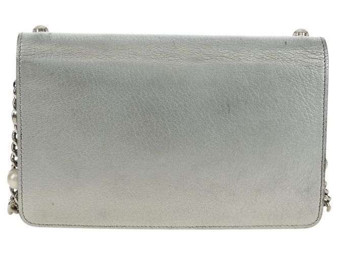 Borsa a Spalla Miu Miu in Pelle Argento Auth BA13407M - vista 3
