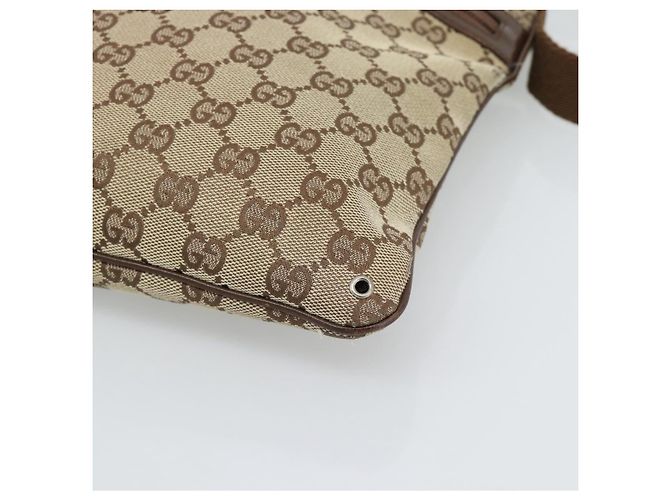 Borsa a Spalla GUCCI GG Canvas Beige Argento 90476 Auth ep14683 - vista 10