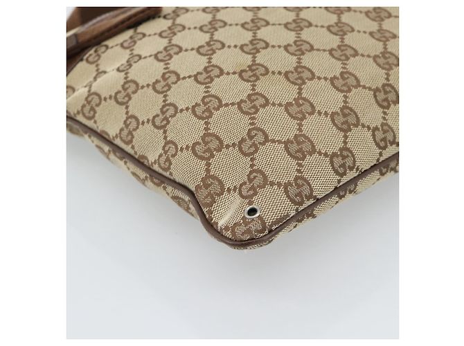 Borsa a Spalla GUCCI GG Canvas Beige Argento 90476 Auth ep14683 - vista 11