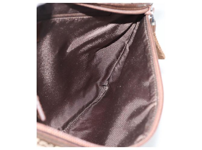 Borsa a Spalla GUCCI GG Canvas Beige Argento 90476 Auth ep14683 - vista 19