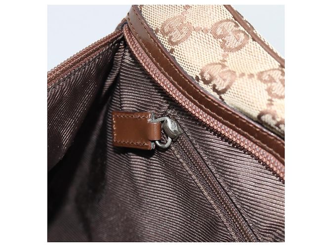 Borsa a Spalla GUCCI GG Canvas Beige Argento 90476 Auth ep14683 - vista 21