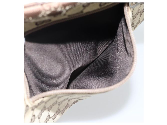 Borsa a Spalla GUCCI GG Canvas Beige Argento 90476 Auth ep14683 - vista 23