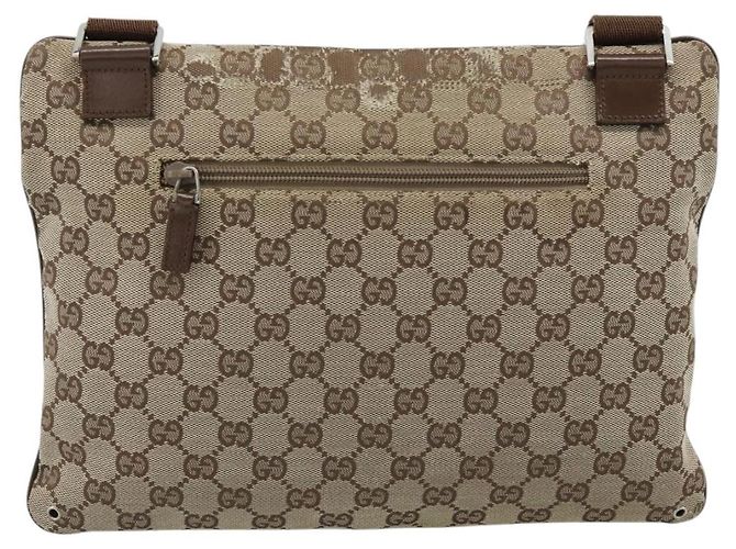 Borsa a Spalla GUCCI GG Canvas Beige Argento 90476 Auth ep14683 - vista 3