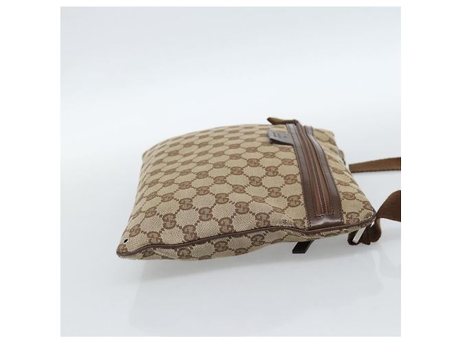 Borsa a Spalla GUCCI GG Canvas Beige Argento 90476 Auth ep14683 - vista 5