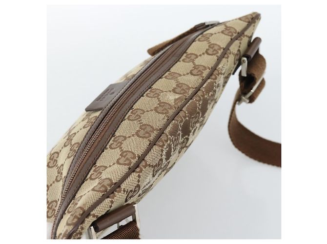 Borsa a Spalla GUCCI GG Canvas Beige Argento 90476 Auth ep14683 - vista 6
