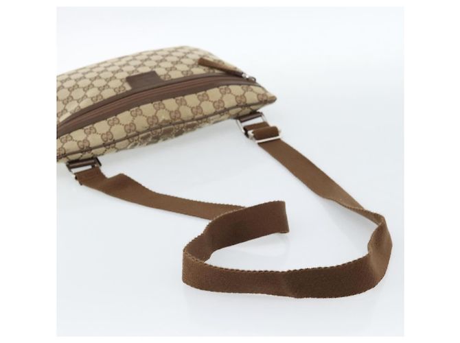 Borsa a Spalla GUCCI GG Canvas Beige Argento 90476 Auth ep14683 - vista 7