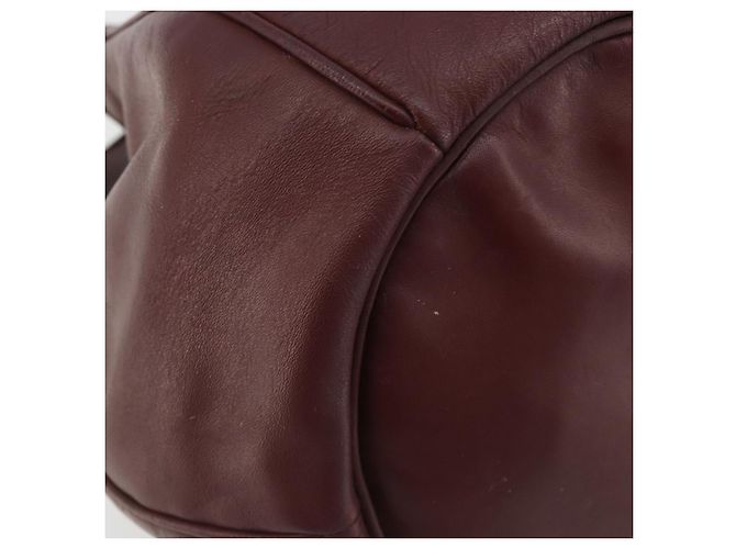 CARTIER Must Line Borsa a Spalla in Pelle Bordeaux Oro Auth bs35510 D'oro Bordò - vista 11