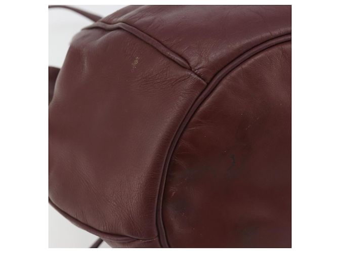 CARTIER Must Line Borsa a Spalla in Pelle Bordeaux Oro Auth bs35510 D'oro Bordò - vista 13