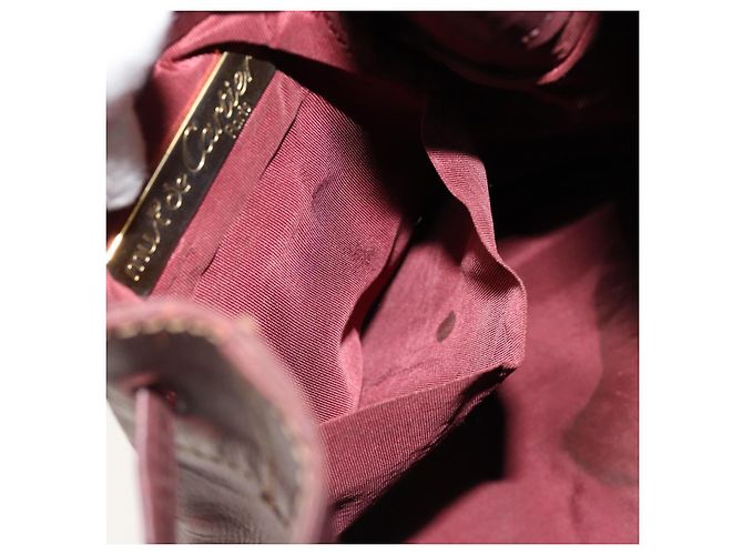 CARTIER Must Line Borsa a Spalla in Pelle Bordeaux Oro Auth bs35510 D'oro Bordò - vista 20