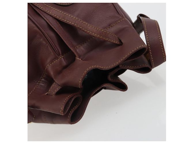 CARTIER Must Line Borsa a Spalla in Pelle Bordeaux Oro Auth bs35510 D'oro Bordò - vista 6