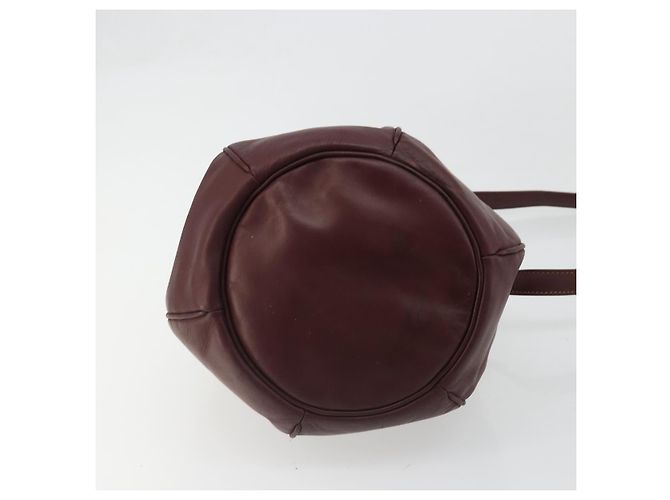 CARTIER Must Line Borsa a Spalla in Pelle Bordeaux Oro Auth bs35510 D'oro Bordò - vista 9