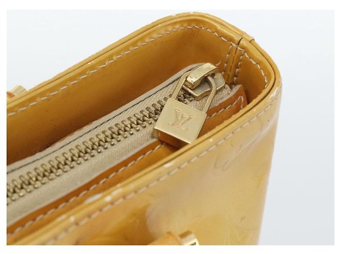LOUIS VUITTON Borsa Monogram Vernis Houston Beige M91004 LV Auth ti3941 - vista 14