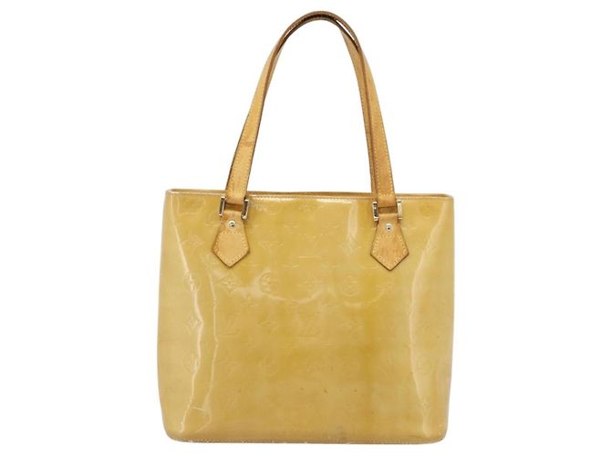 LOUIS VUITTON Borsa Monogram Vernis Houston Beige M91004 LV Auth ti3941 - vista 2