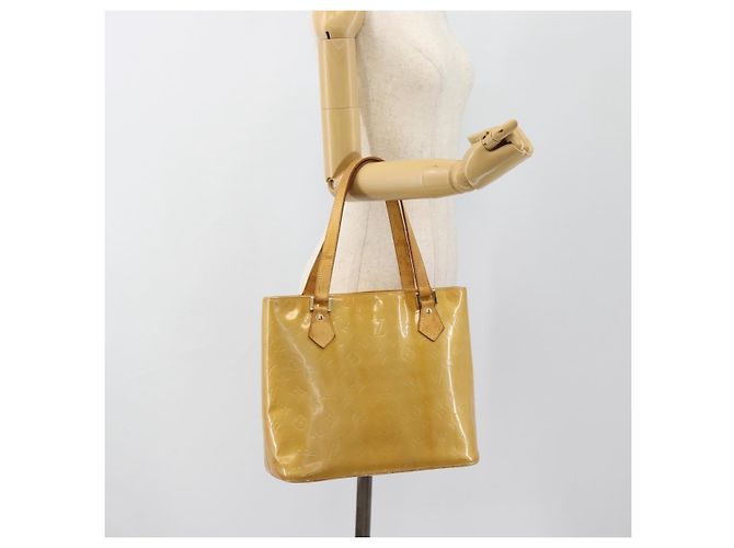 LOUIS VUITTON Borsa Monogram Vernis Houston Beige M91004 LV Auth ti3941 - vista 24