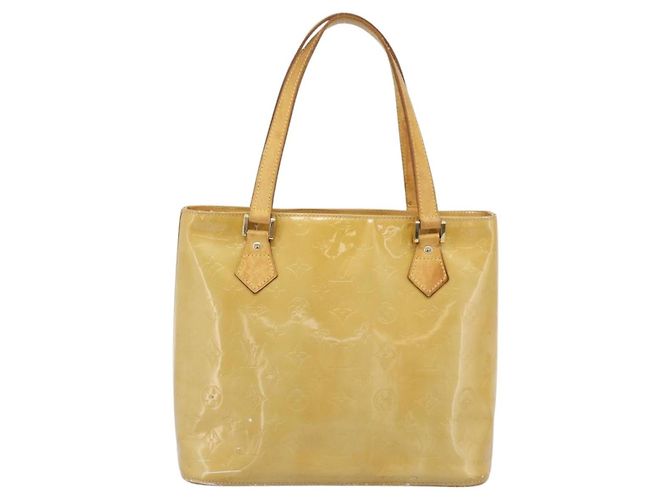 LOUIS VUITTON Borsa Monogram Vernis Houston Beige M91004 LV Auth ti3941 - vista 3