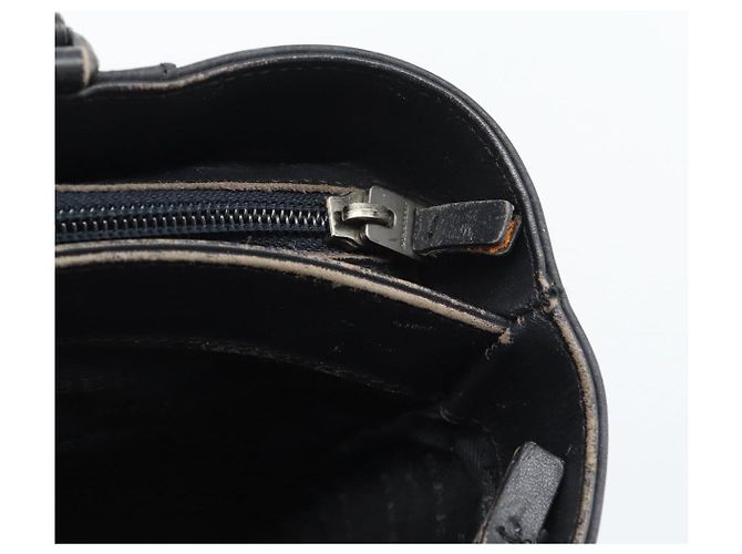 Borsa Tote BURBERRY Nova Check in PVC Blu navy Argento Auth ti3984 - vista 20