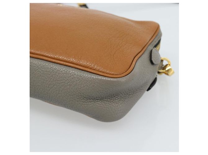Borsa a Spalla Miu Miu in Pelle Marrone Oro Auth 185116A D'oro - vista 10