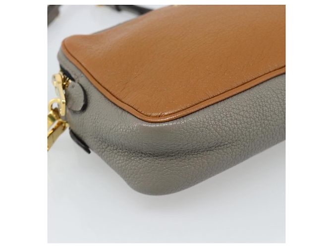 Borsa a Spalla Miu Miu in Pelle Marrone Oro Auth 185116A D'oro - vista 11