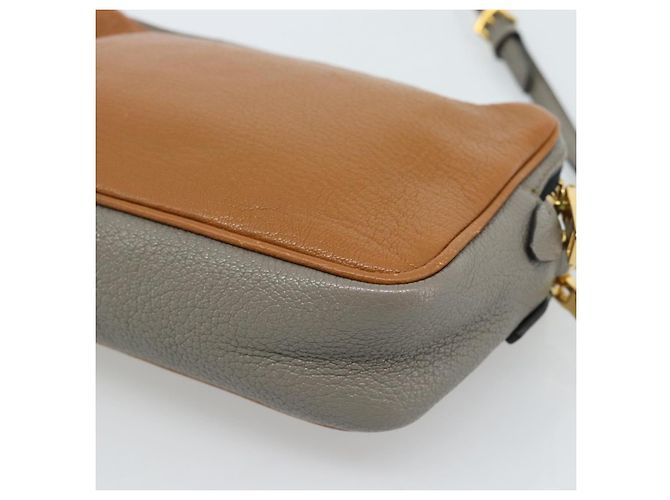 Borsa a Spalla Miu Miu in Pelle Marrone Oro Auth 185116A D'oro - vista 12
