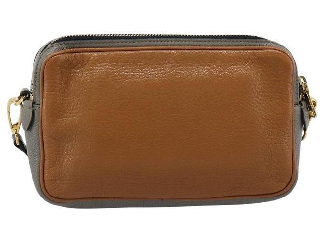 Borsa a Spalla Miu Miu in Pelle Marrone Oro Auth 185116A D'oro - vista 3