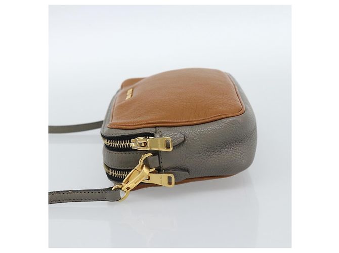 Borsa a Spalla Miu Miu in Pelle Marrone Oro Auth 185116A D'oro - vista 4