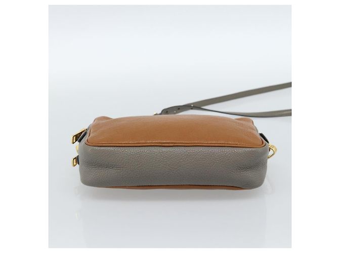 Borsa a Spalla Miu Miu in Pelle Marrone Oro Auth 185116A D'oro - vista 9