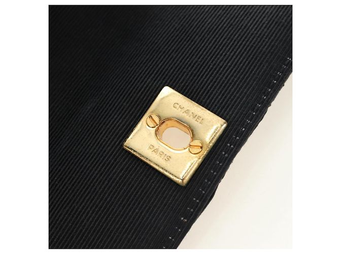 CHANEL Matelasse Chain Shoulder Pouch Tela Nera Oro CC Auth 184384V Nero D'oro - vista 16