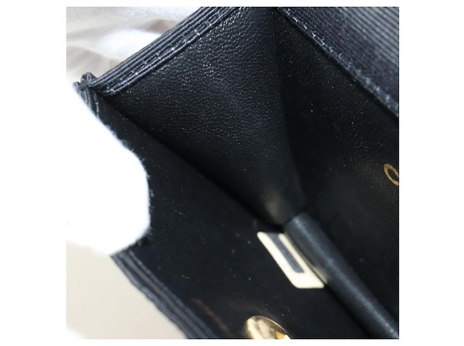 CHANEL Matelasse Chain Shoulder Pouch Tela Nera Oro CC Auth 184384V Nero D'oro - vista 22